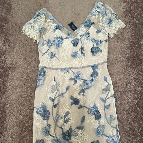 MARCHESA NOTTE MARCHESA NOTTE DRESS. Sz 12. NWT CREAM LACE - Picture 1 of 7